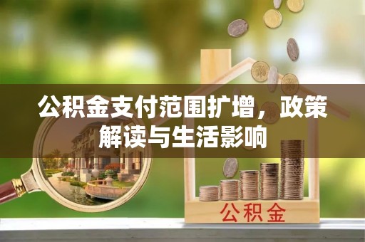 玉井公积金支付范围扩增，政策解读与生活影响