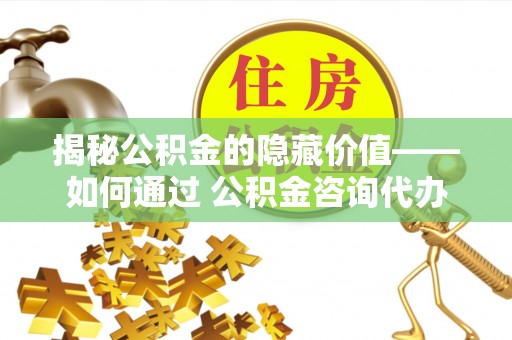 玉井揭秘公积金的隐藏价值——如何通过 公积金咨询代办提取 优化财富管理