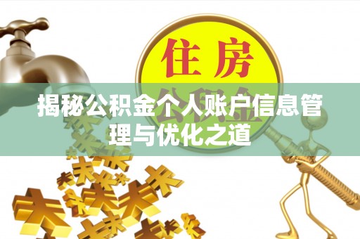 玉井揭秘公积金个人账户信息管理与优化之道