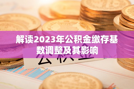玉井解读2023年公积金缴存基数调整及其影响