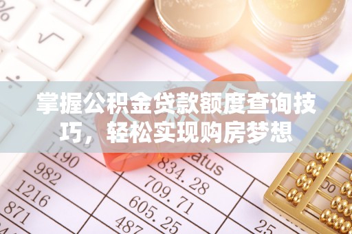 玉井掌握公积金贷款额度查询技巧，轻松实现购房梦想
