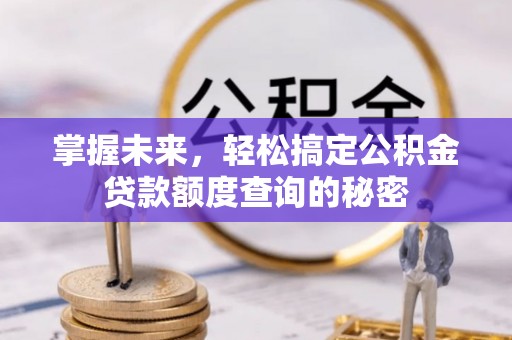 玉井掌握未来，轻松搞定公积金贷款额度查询的秘密