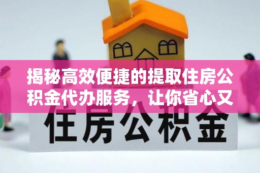 玉井揭秘高效便捷的提取住房公积金代办服务，让你省心又省力