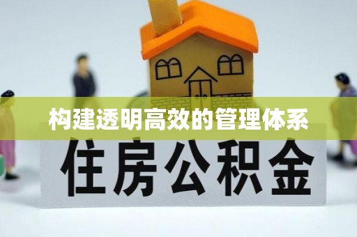 玉井构建透明高效的管理体系