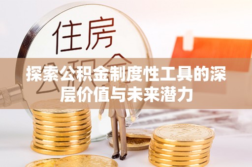 玉井探索公积金制度性工具的深层价值与未来潜力