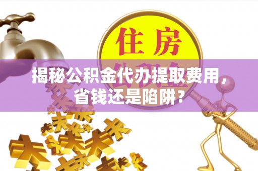 玉井揭秘公积金代办提取费用，省钱还是陷阱？