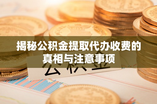 玉井揭秘公积金提取代办收费的真相与注意事项
