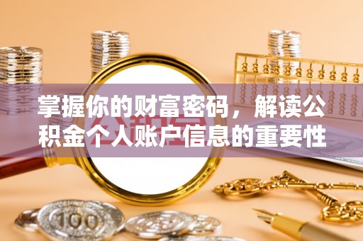 玉井掌握你的财富密码，解读公积金个人账户信息的重要性
