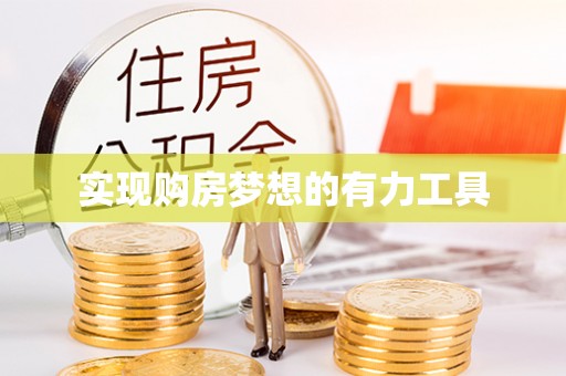 玉井实现购房梦想的有力工具
