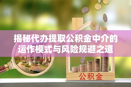 玉井揭秘代办提取公积金中介的运作模式与风险规避之道