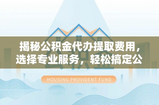 玉井揭秘公积金代办提取费用，选择专业服务，轻松搞定公积金提取