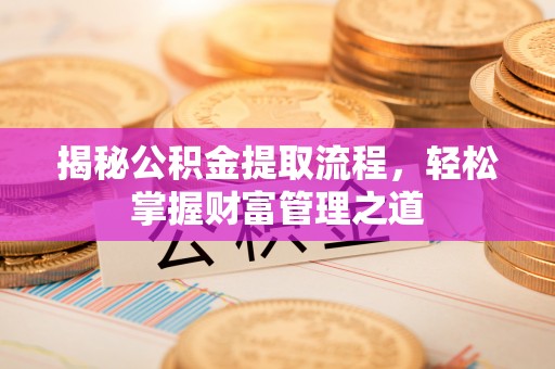 玉井揭秘公积金提取流程，轻松掌握财富管理之道