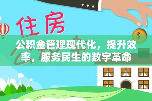 玉井公积金管理现代化，提升效率，服务民生的数字革命