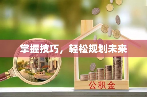 玉井掌握技巧，轻松规划未来