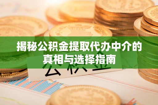 玉井揭秘公积金提取代办中介的真相与选择指南