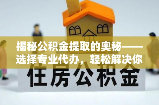 玉井揭秘公积金提取的奥秘——选择专业代办，轻松解决你的难题